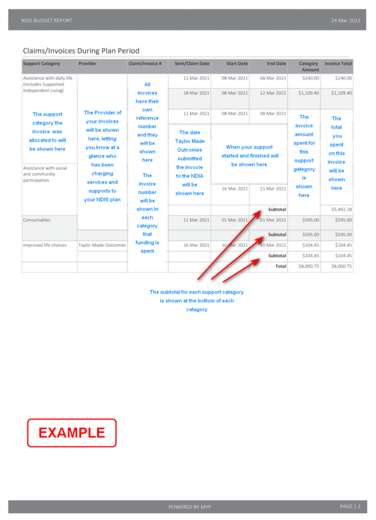 budget report page 2 740x1024 Plan Management Wollongong Budget Report